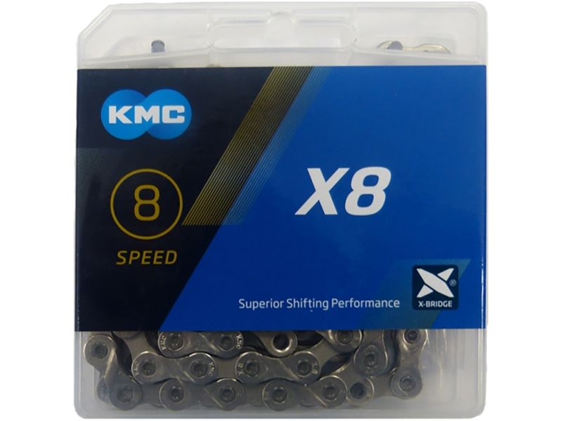 KMC X8 Fahrradkette (114 Glieder l silber)