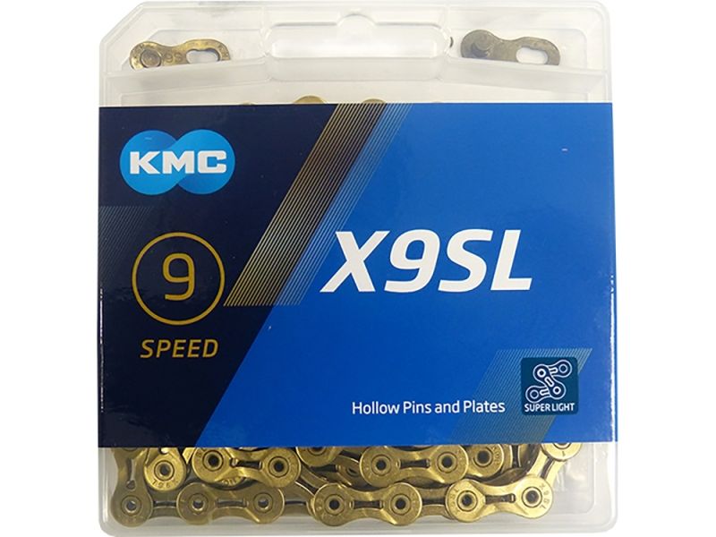 KMC X9SL Fahrradkette (114 Glieder l gold)