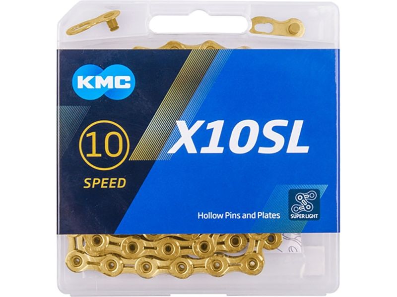 KMC X10SL Fahrradkette (114 Glieder l gold)