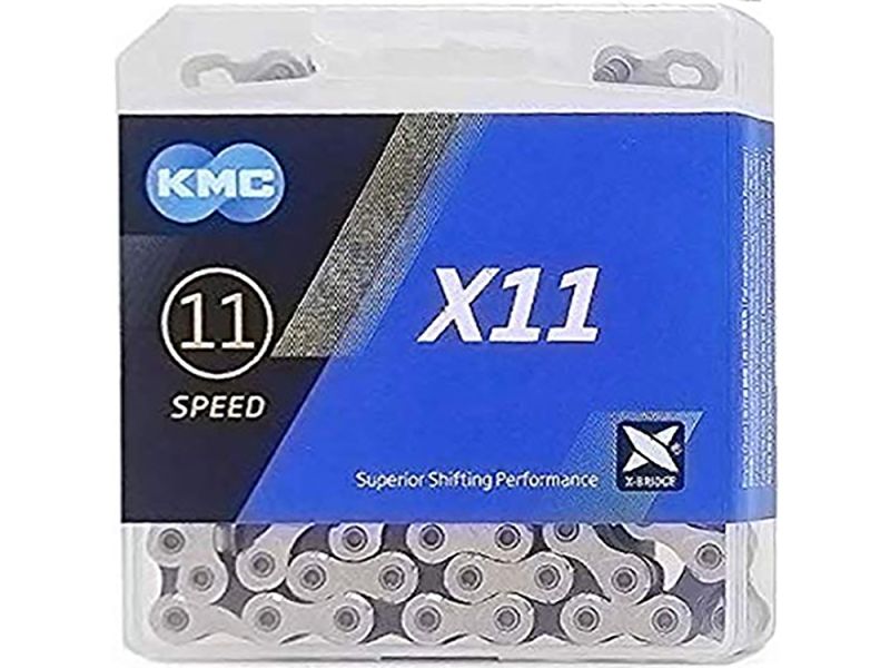 KMC X11 Fahrradkette (114 Glieder l silber / schwarz)