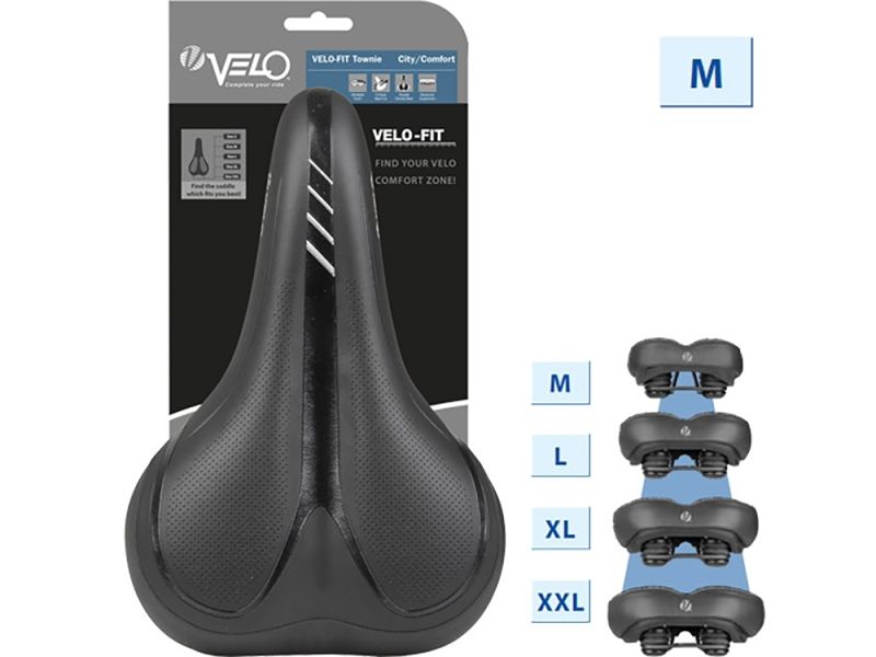 Velo Fit Townie Fahrradsattel (schwarz) M