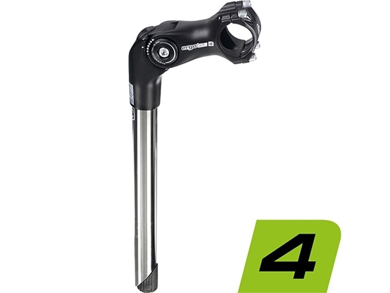 ErgoTec Octopus 2 Tube Schaftvorbau (Ø 25.4/25.4mm x 300/90mm l schwarz / silber)