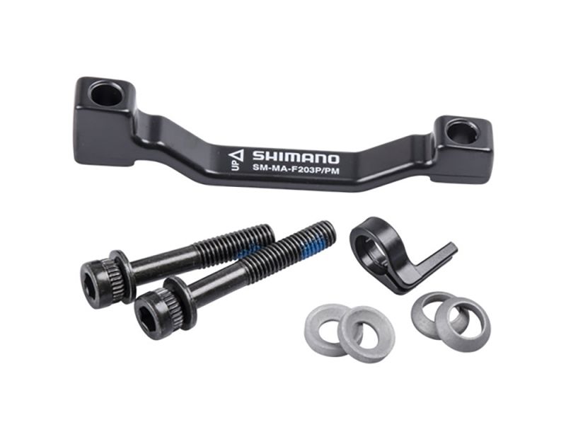 Shimano Adapter von PM-Bremssattel auf PM Gabel/-Rahmen mit 180mm/203mm Bremsscheibe