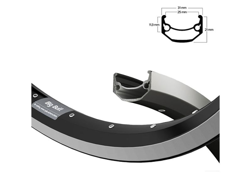 Ryde Big Bull 559-25 Fahrradfelge (32 Loch l schwarz)