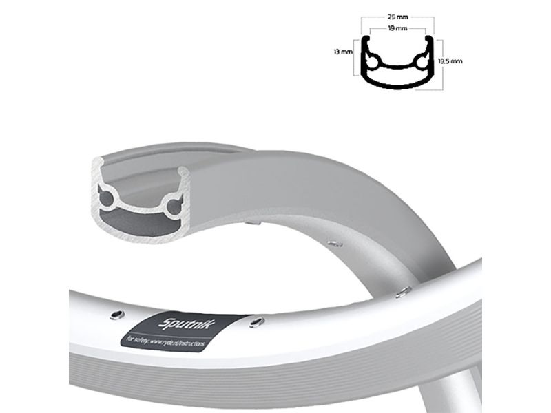 Ryde Sputnik R 622-19 Fahrradfelge (32 Loch l silber)