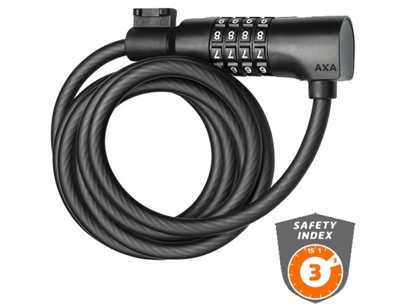AXA NL Resolute 8 Code Kabelschloss (180 cm x 8mm l schwarz)