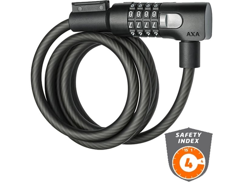 AXA NL Resolute 10 Code Kabelschloss (150 cm x 10mm l schwarz)