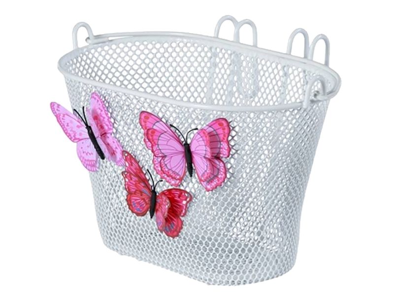 Basil Jasmin Butterfly Fahrradkorb Kinder (weiß)