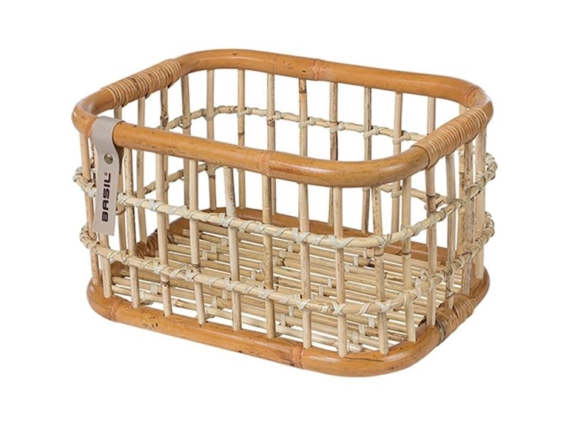 Basil Green Life Rattan M Gepäckträgerkorb