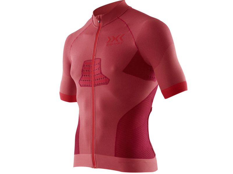 X-Bionic Race Evo cycling jersey men (red)