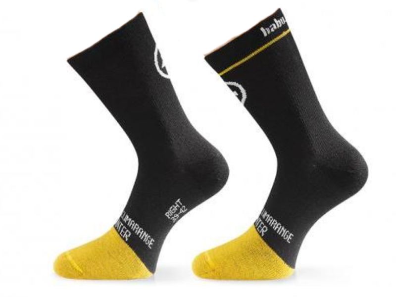 Assos hAbu_evo8 Socks (black / yellow)