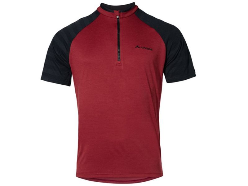 Vaude Tamaro III cycling jersey men (black / carmine)