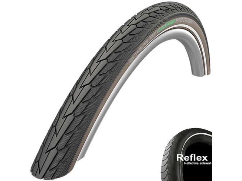 Schwalbe RoadCruiser K-Guard Drahtreifen (42-622 | schwarz / braun / grün)