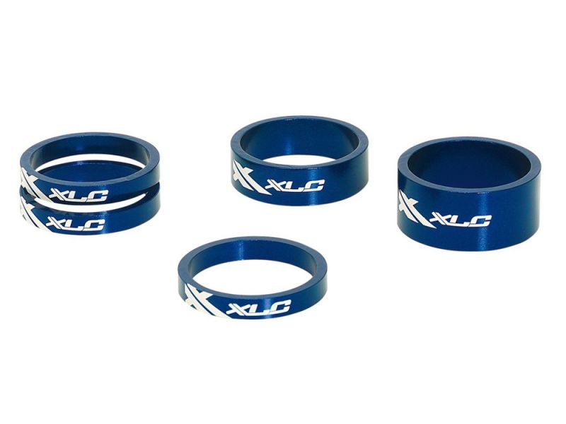 XLC AS-A02 A-Head spacer ring set (3x5 | 1x10 | 1x15mm | 1 1/8" | blue)