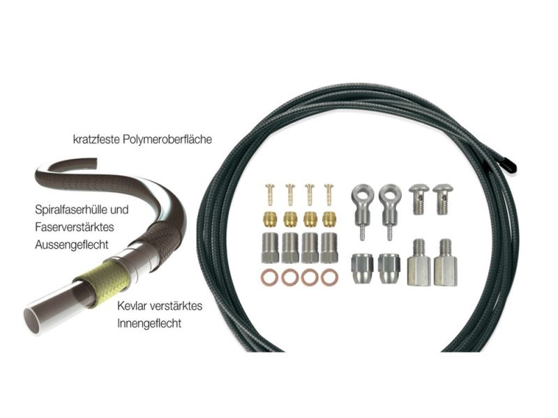 XLC Disc brake line universal kit for brake set (2500mm)