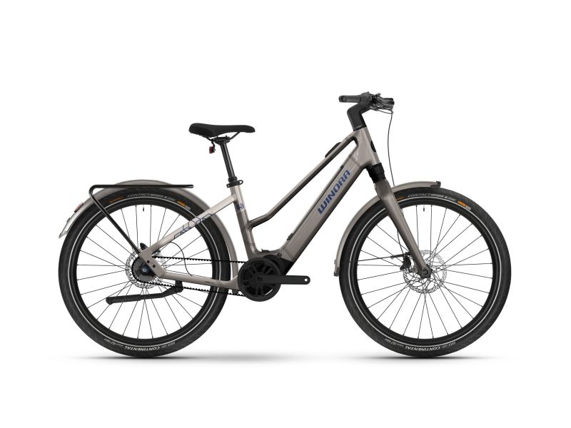 Winora iRide Pure R5f Mid | City E-Bike | 27.5" | 400Wh Bosch SX | vanilla latte / silver dollar-44cm