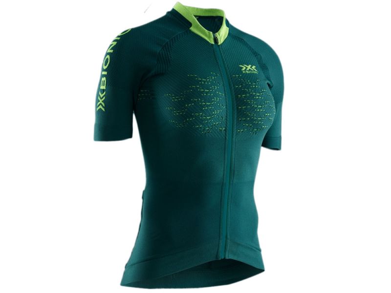 X-Bionic The Trick 4.0 ZIP cycling jersey women (pine green)