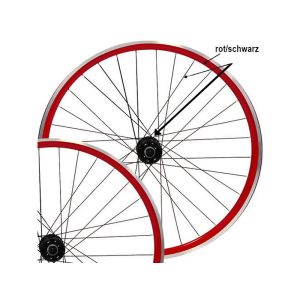 Point SingleSpeed wheelset (28" | hollow chamber | black / red)