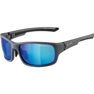 Alpina Lyron S Sonnenbrille (grau / schwarz | Gläser blau verspiegelt)