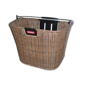 KLICKfix Structura front bike basket (woven | without adapter | 16 litres | brown)