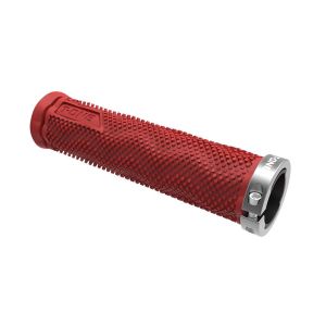 T-One DOT bicycle grips (red / grey | 1x screw lock)