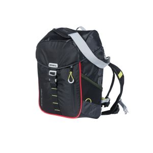 Basil Miles Nordlicht bike backpack (waterproof black lime | 17 litres)