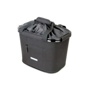BIKE PARTS BlueBird handlebar basket bag with QR holder (20 litres / black)