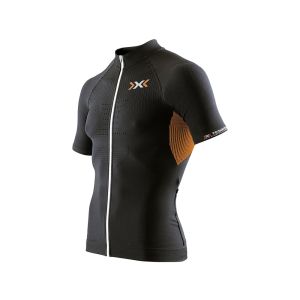 X-Bionic The Trick Full Zip cycling jersey men (black / orange)
